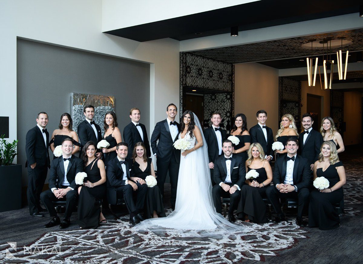 best chicago wedding photographer loews hotel bridal party
