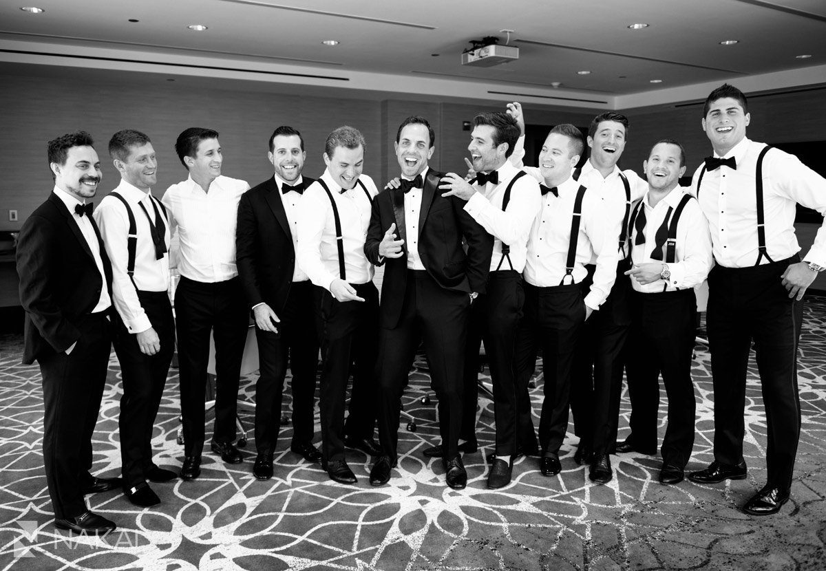 best loews chicago wedding photos groom getting ready