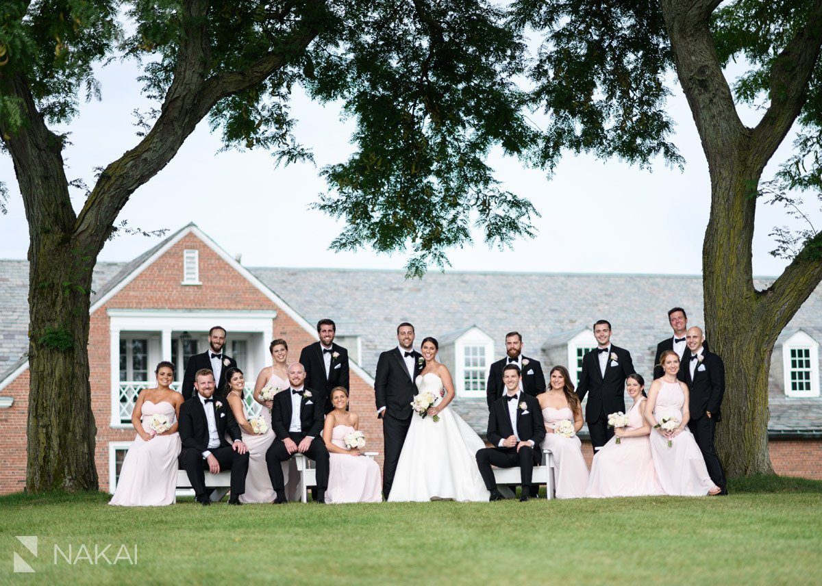 the knollwood club lake forest wedding photo bridal party