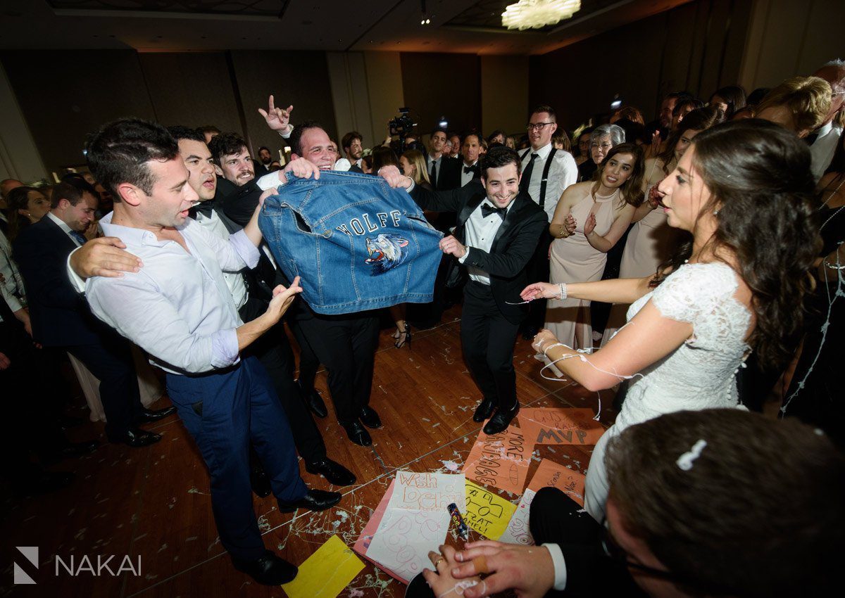 hora dancing jewish wedding photographer chicago loews