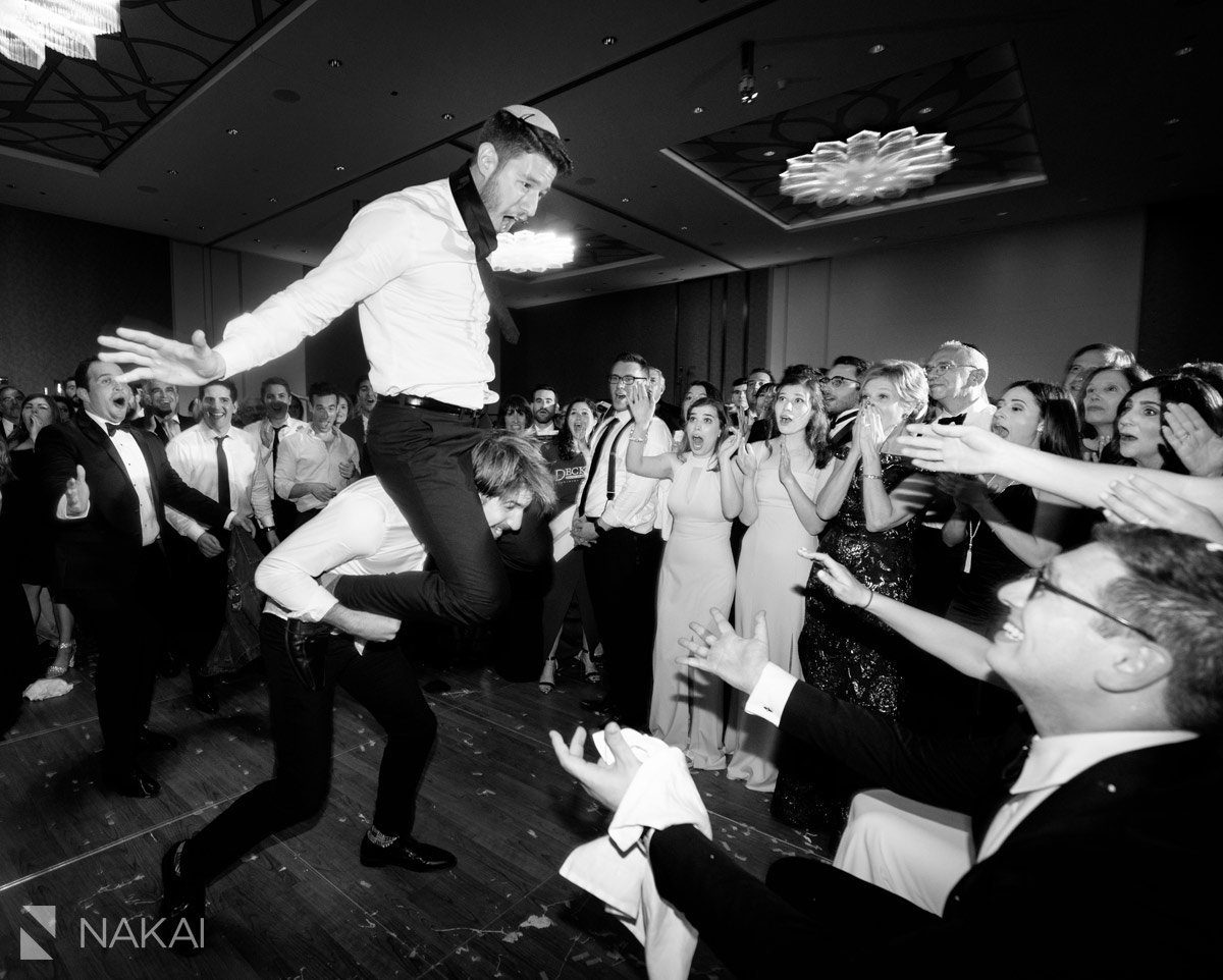 hora dancing jewish wedding pictures chicago loews