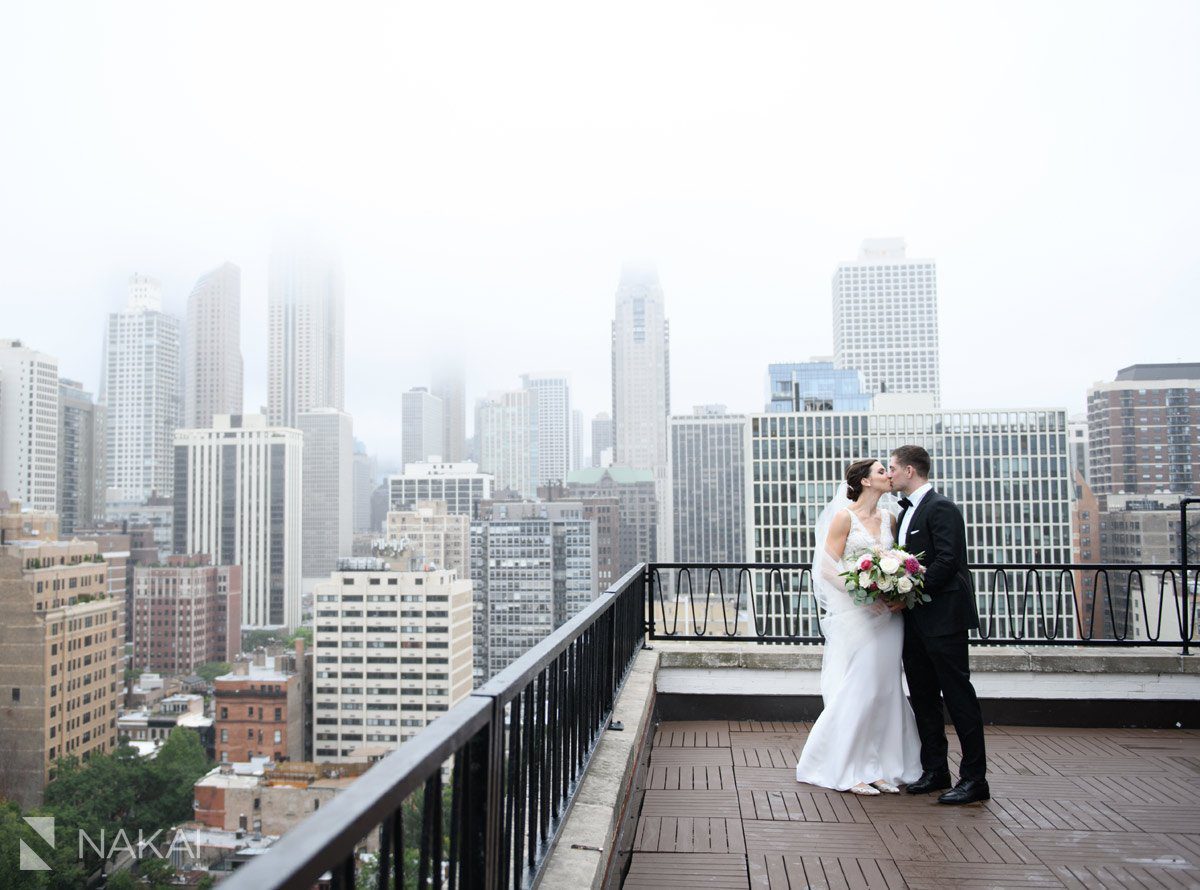 ambassador chicago wedding photographer rooftop bride groom