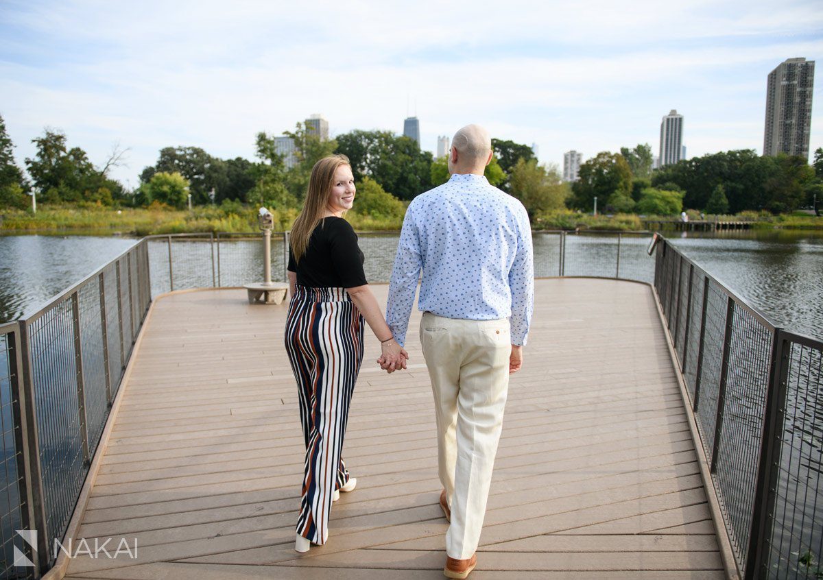 Lincoln park engagement photographer south pond proposal