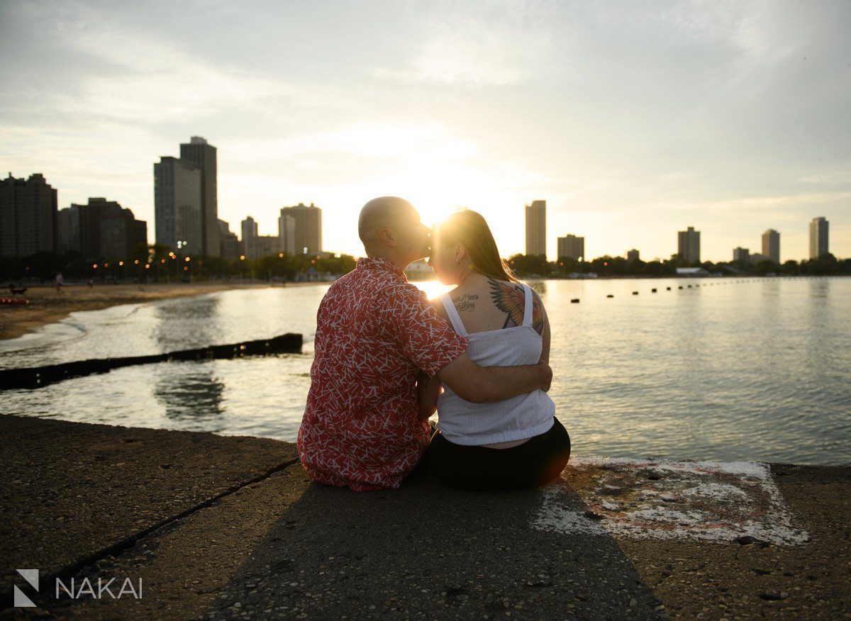 north ave beach engagement pictures proposal