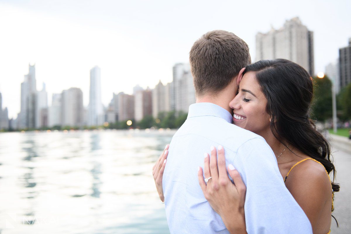 best chicago engagement picture skyline north ave beach