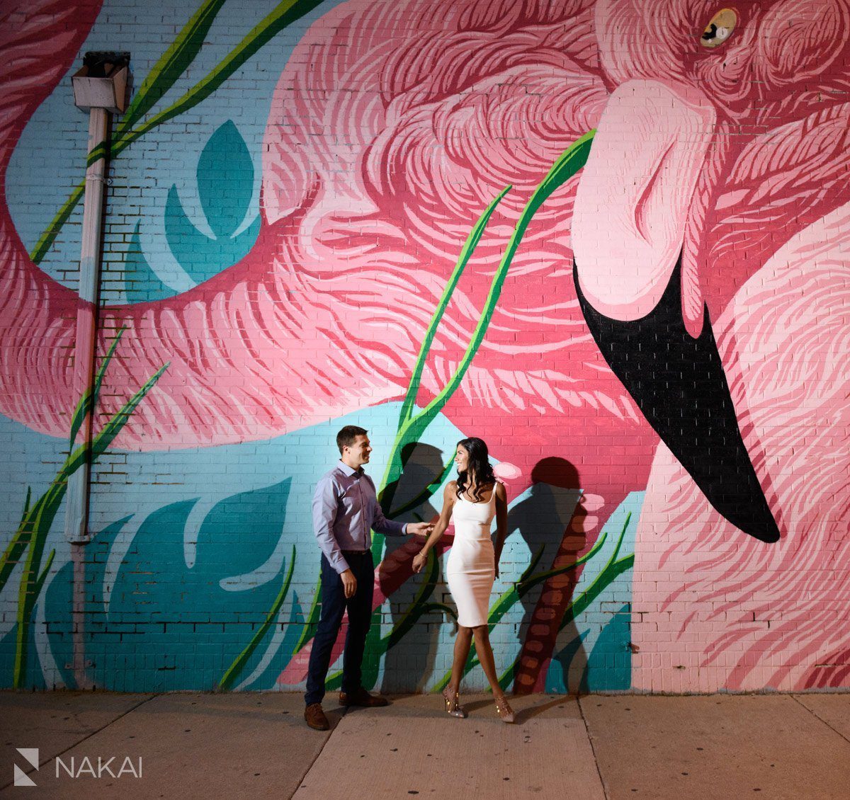 best nighttime chicago engagement photographer 