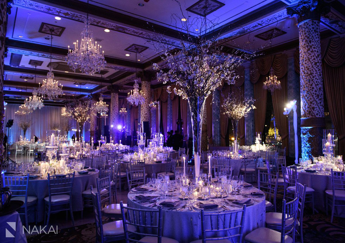the drake Chicago winter wedding photo reception Gold Coast ballroom