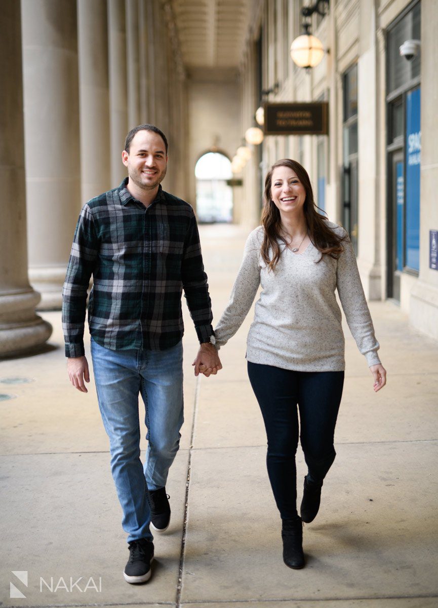 chicago proposal pictures engagement union station