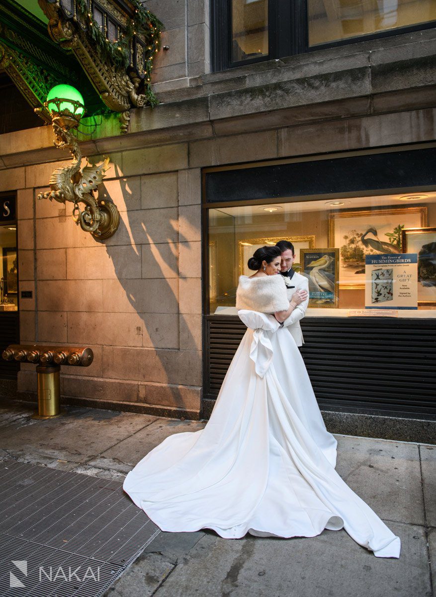 winter drake hotel chicago wedding photos bride groom