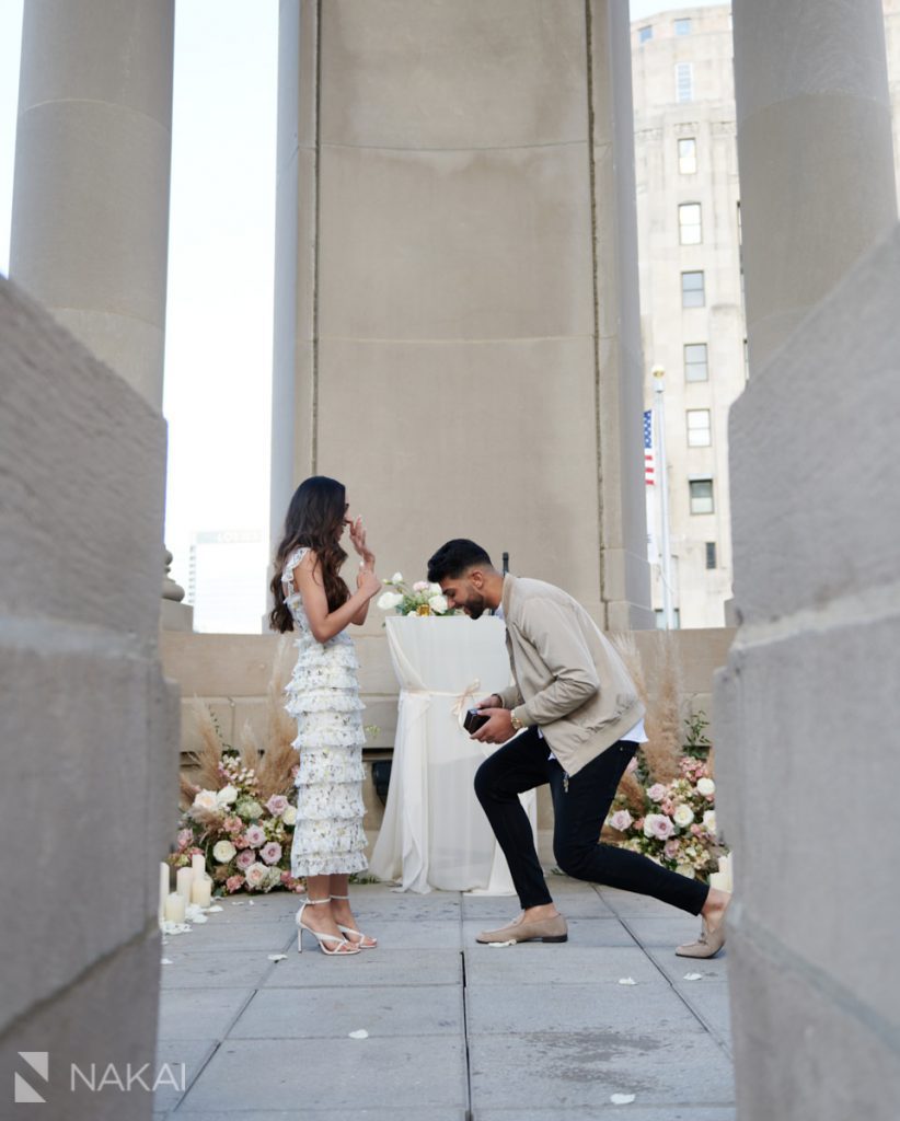 London house proposal photographer chicago rooftop