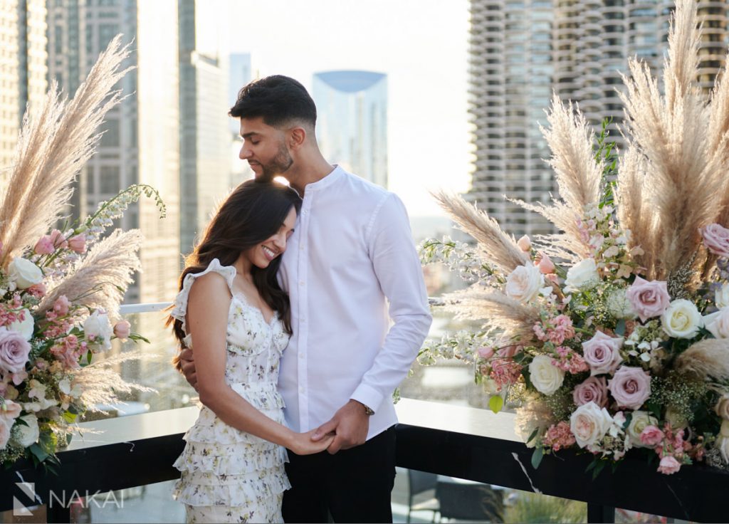 chicago proposal photographer Londonhouse rooftop