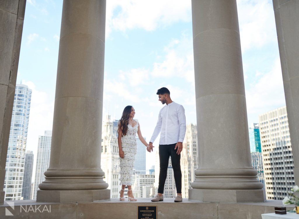 London house proposal photographer chicago rooftop