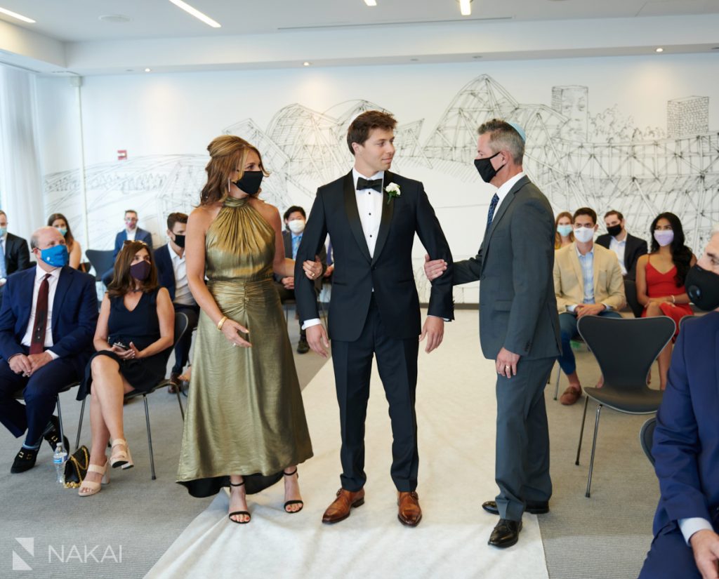 chicago covid wedding photos indoor ceremony Radisson blu 