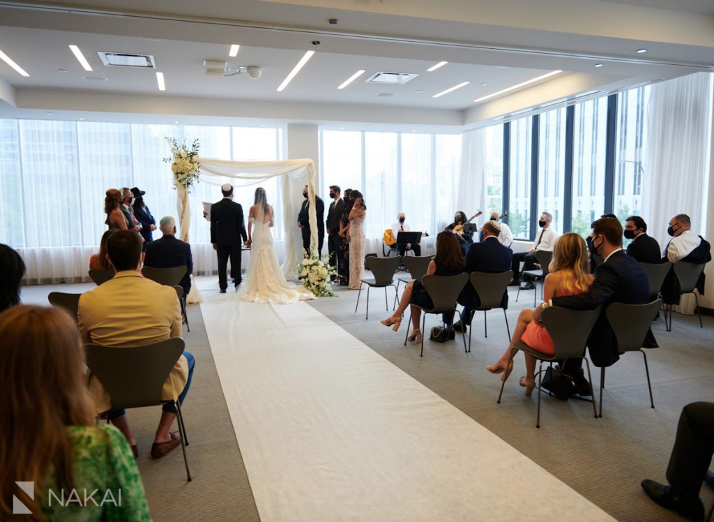 covid wedding photos indoor ceremony Radisson blu chicago