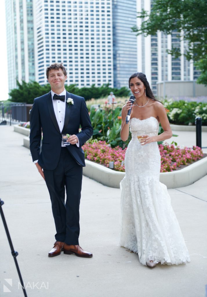 chicago Radisson blu covid wedding photographer outdoor rooftop