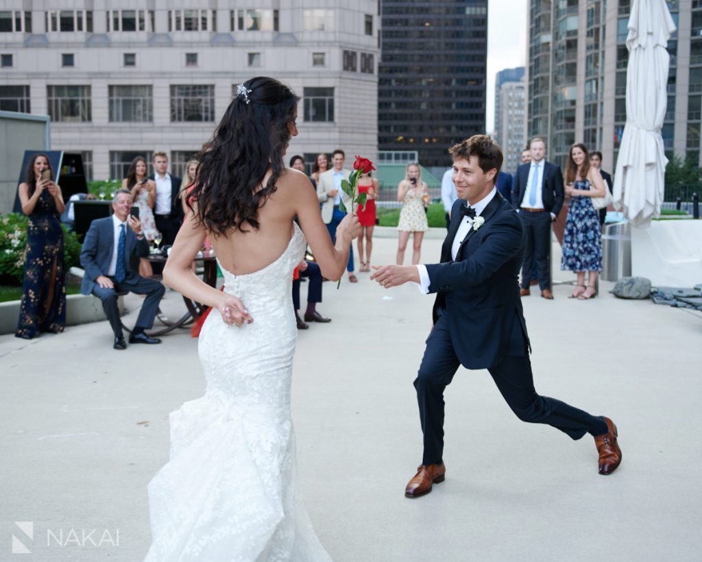  Radisson blu covid wedding photographer chicago outdoor rooftop