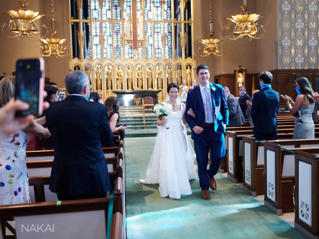 covid church wedding pictures chicago north shore