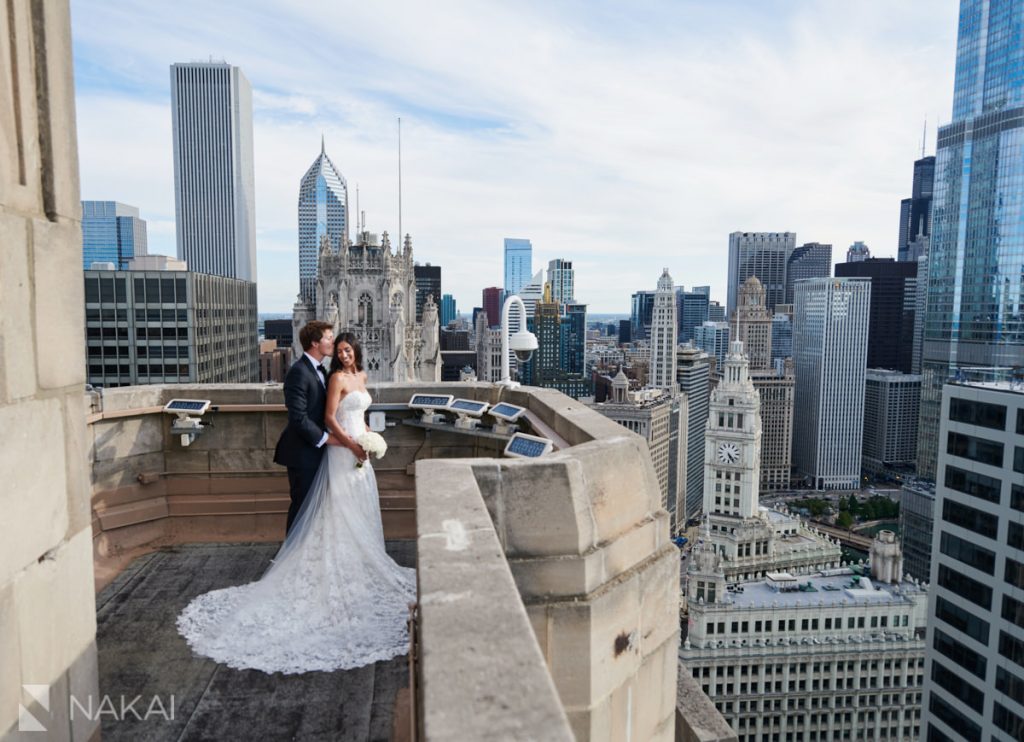 best chicago wedding photographer rooftop 