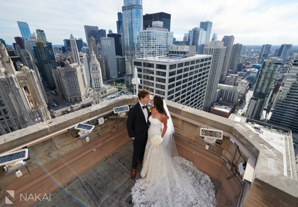 best chicago wedding pictures rooftop 