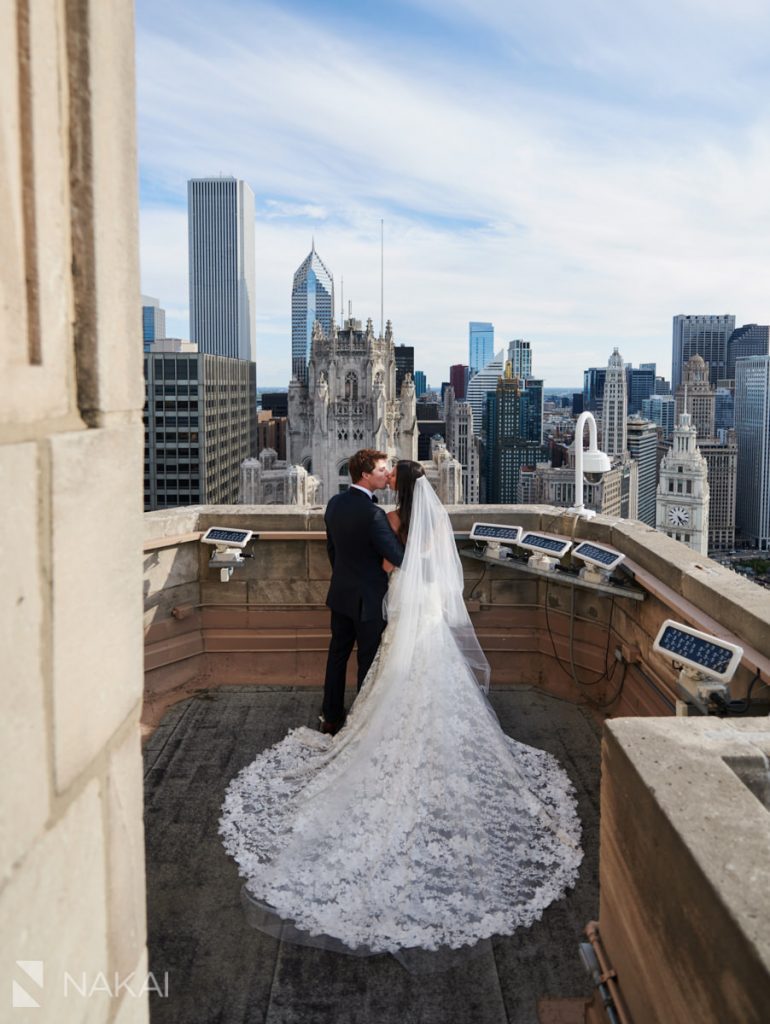 best chicago wedding photographer rooftop 