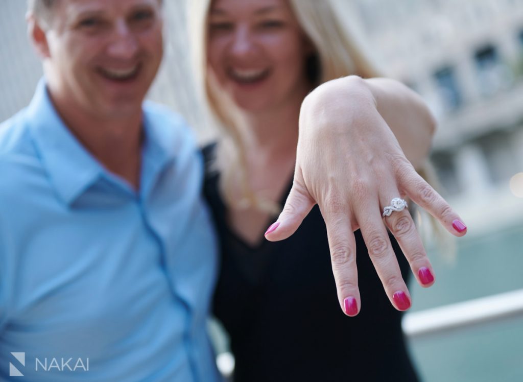 chicago proposal photographer riverwalk