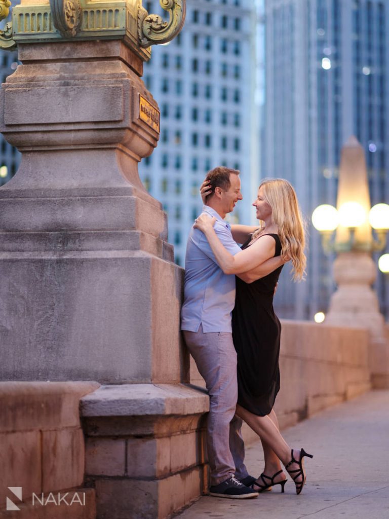 chicago riverwalk engagement photo proposal