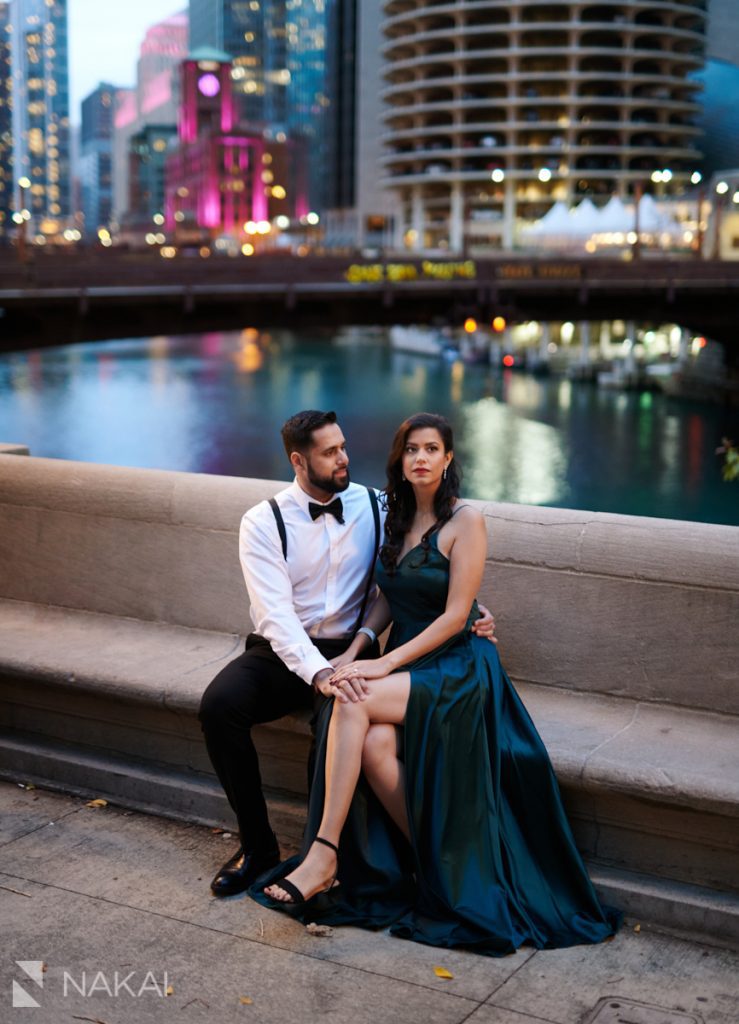 chicago indian engagement photos riverwalk 