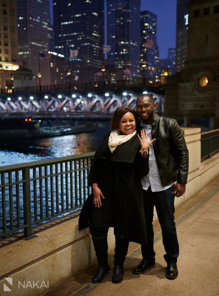 chicago winter proposal photography ring picture 