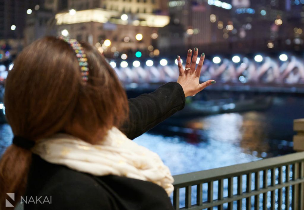 chicago winter proposal photography ring picture 