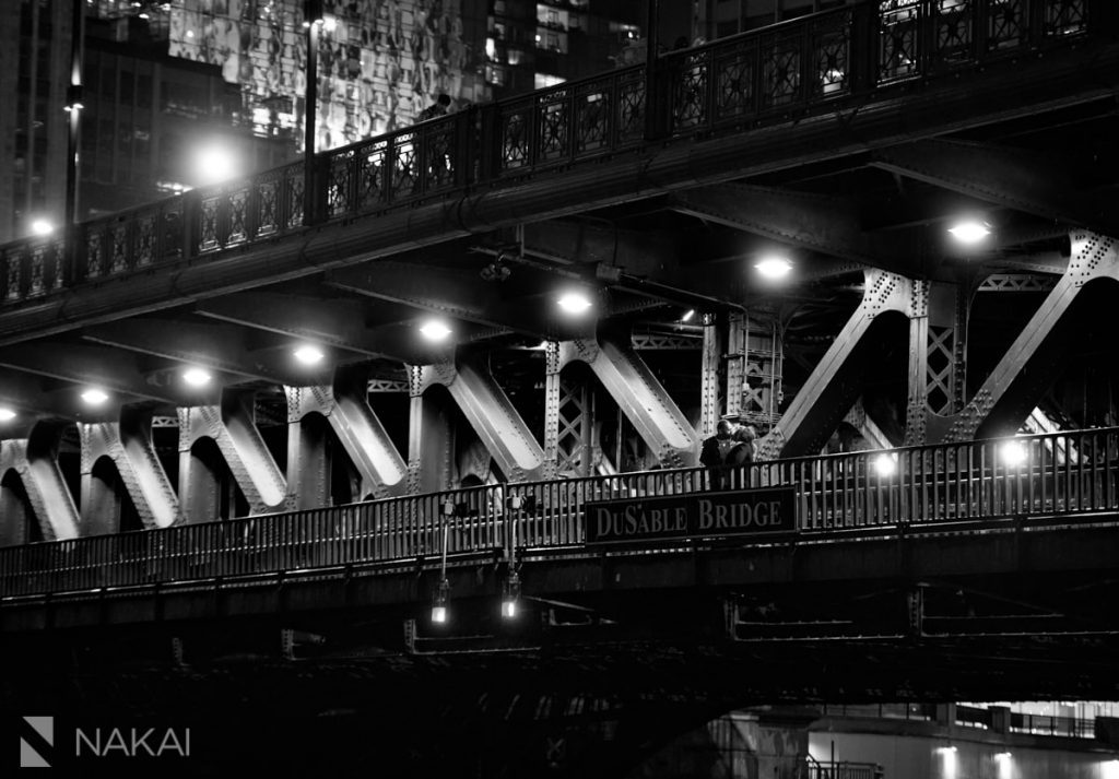 chicago winter proposal pictures at night