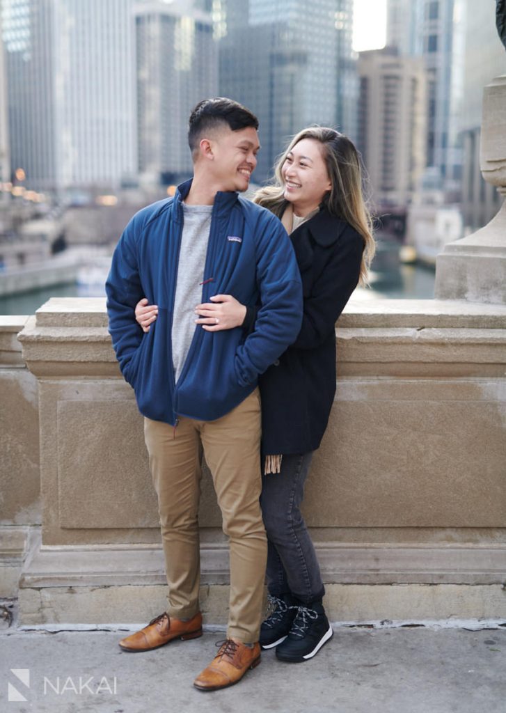 chicago proposal photos Wrigley building