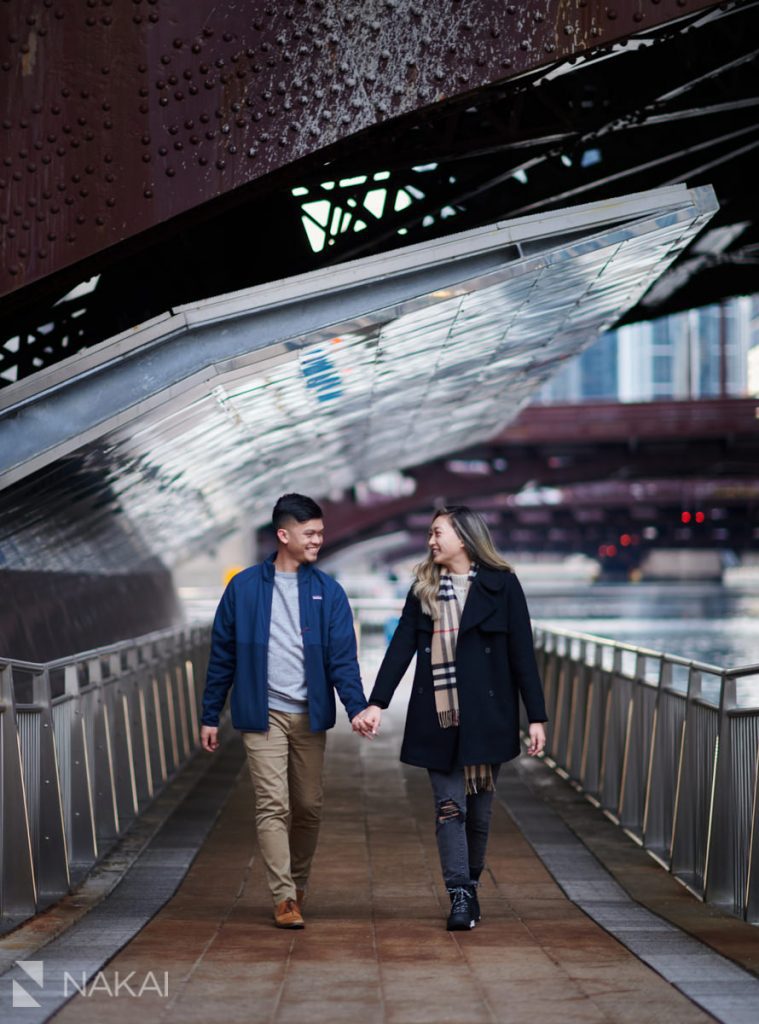 chicago proposal photos riverwalk