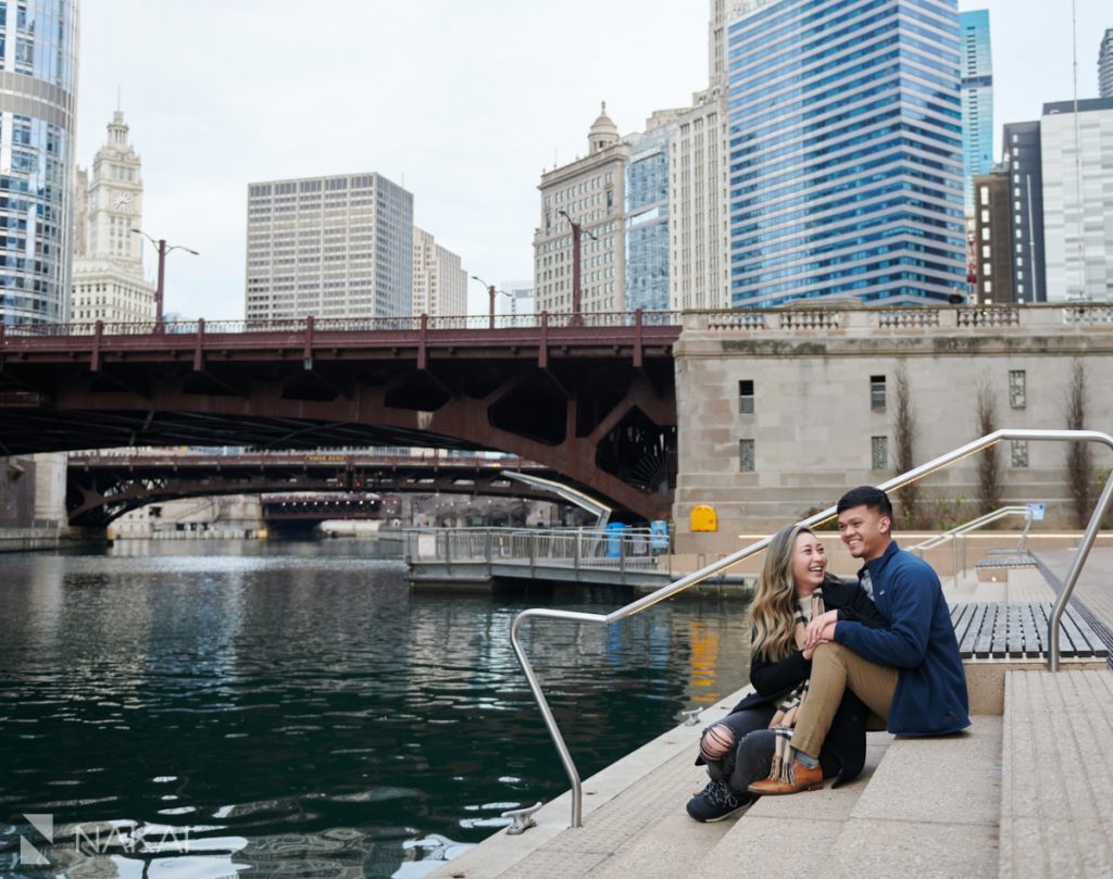 riverwalk chicago proposal photography