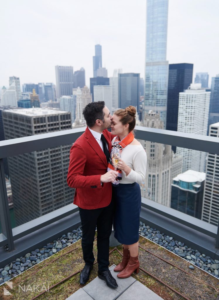 chicago proposal photographers winter downtown