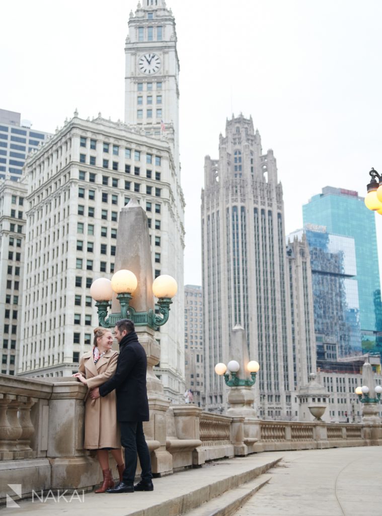 chicago proposal pictures winter downtown