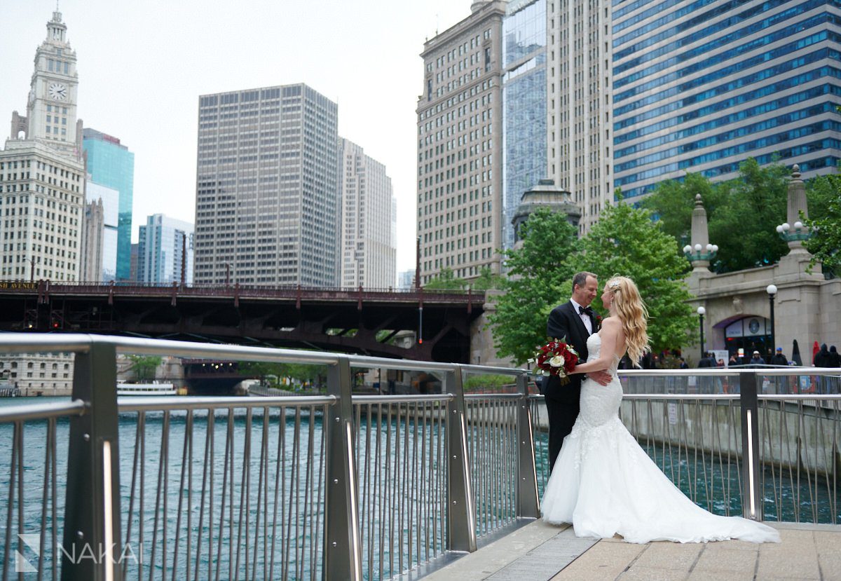 chicago post covid wedding photos riverwalk