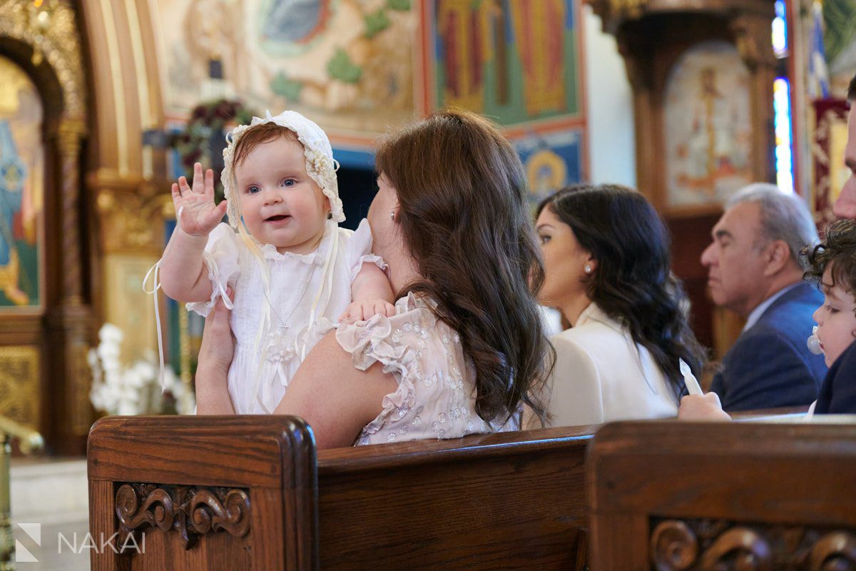 Greek Orthodox baptism chicago photographer smiling baby