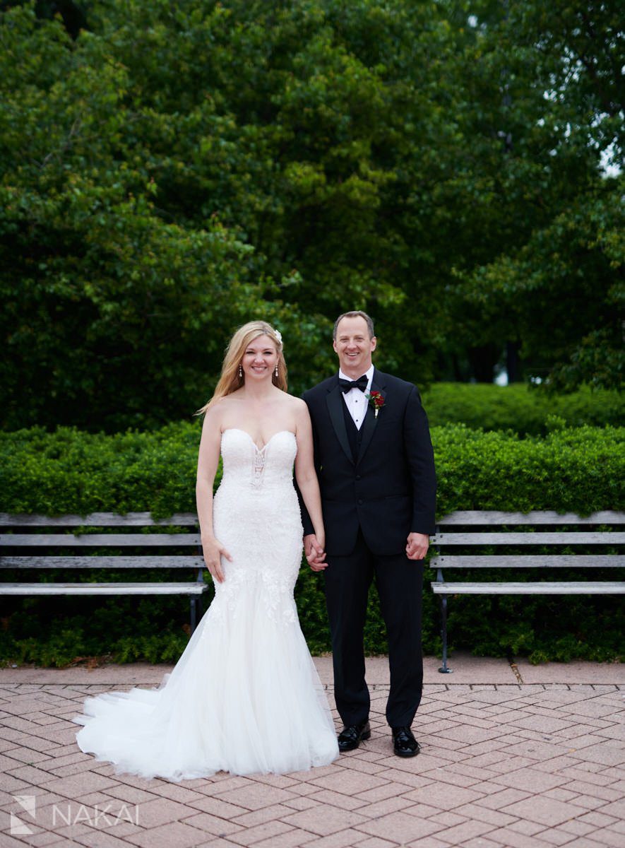 Buckingham fountain wedding photos chicago bride and groom