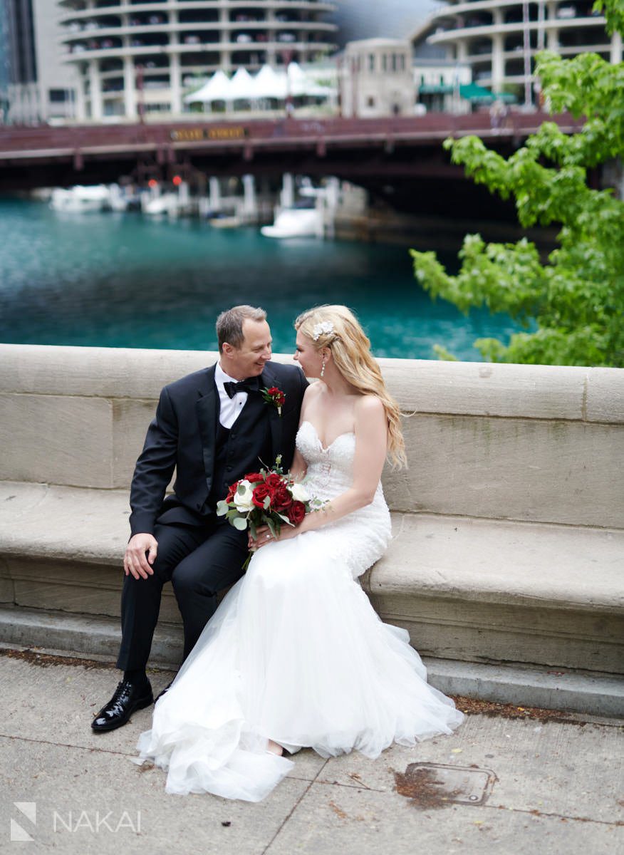 riverwalk chicago wedding photographer bride and groom