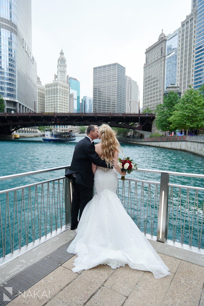 riverwalk chicago wedding photographer bride and groom