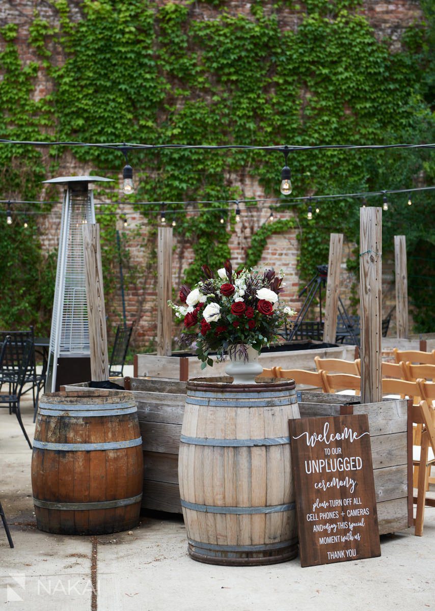 city winery Chicago wedding photos ceremony