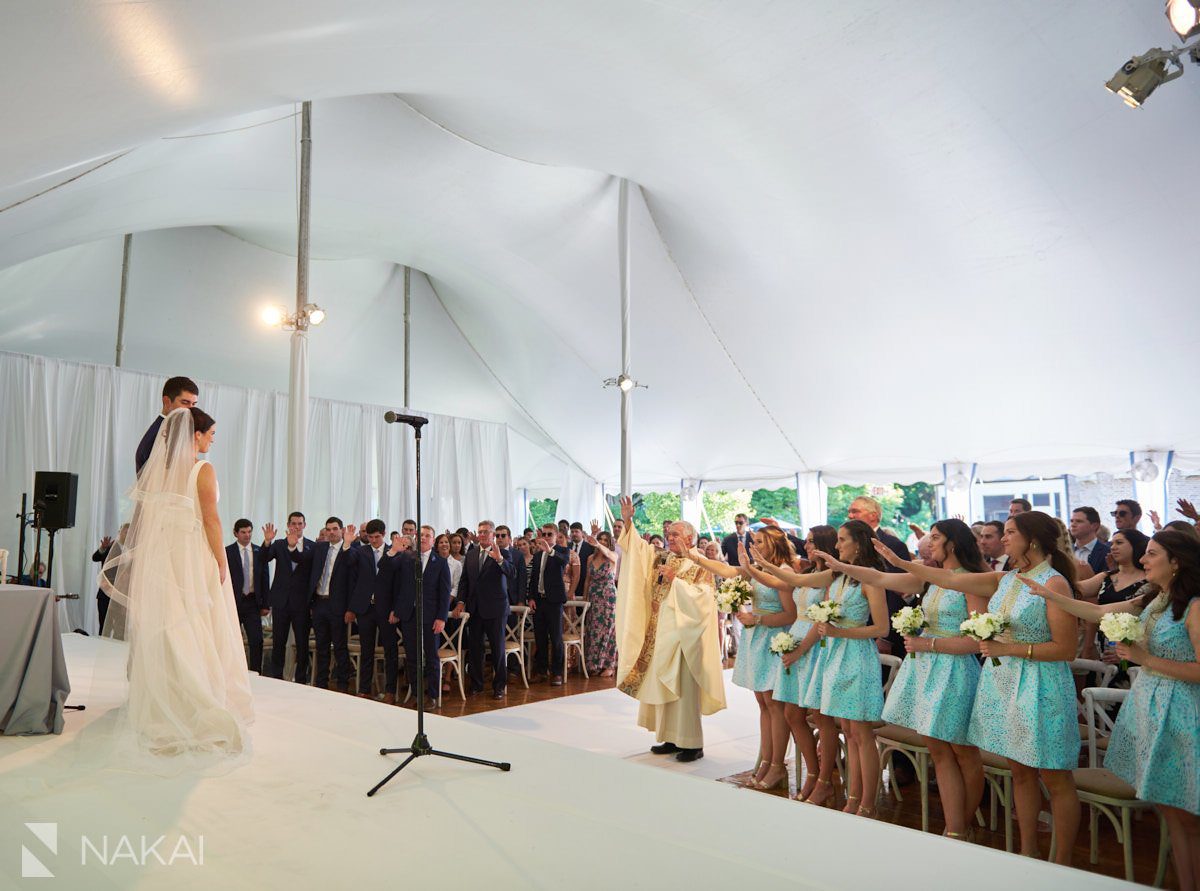 chicago north shore wedding photographer backyard ceremony