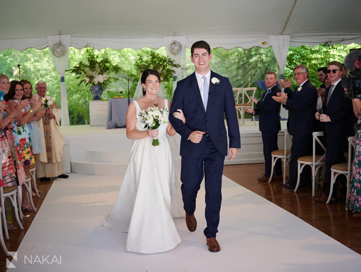 chicago north shore wedding photos backyard ceremony bride groom