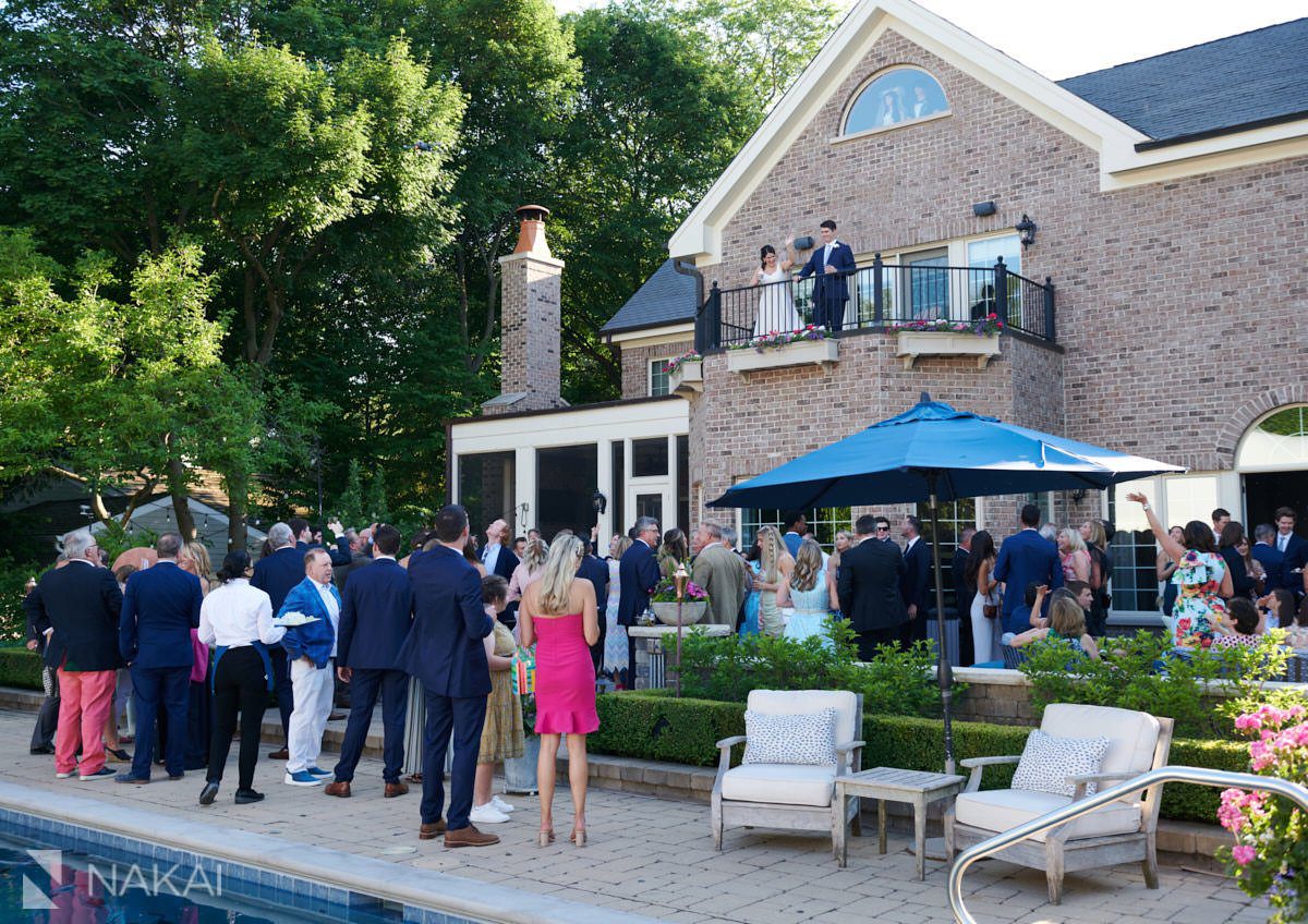 chicago north shore wedding photographer backyard reception details