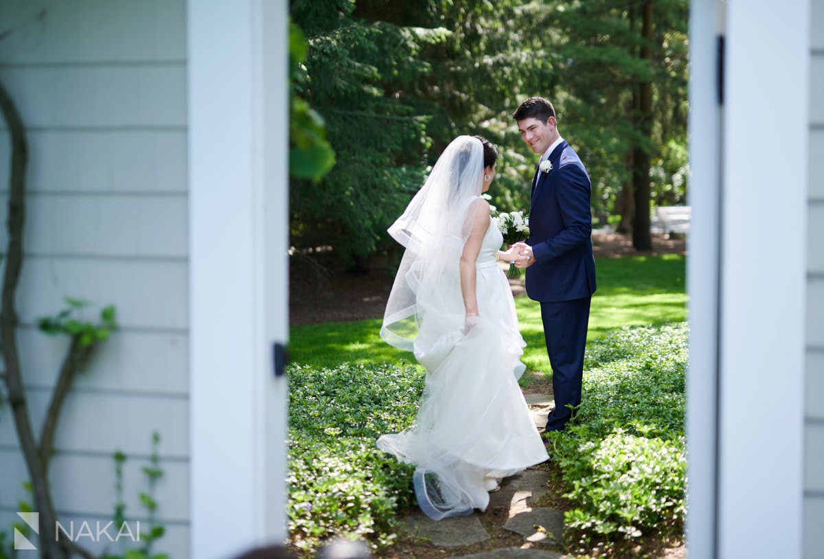 chicago north shore wedding photographer bride groom backyard