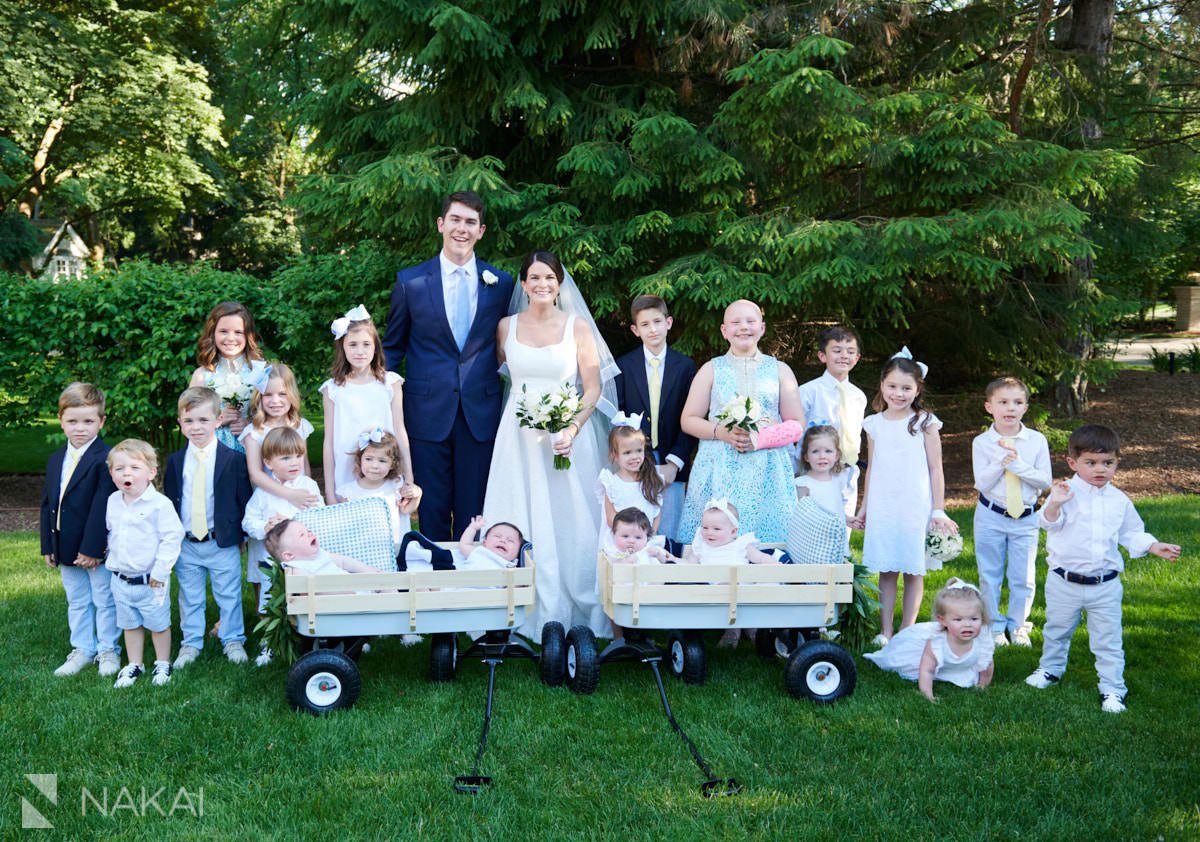 chicago north shore wedding photos backyard ceremony littles