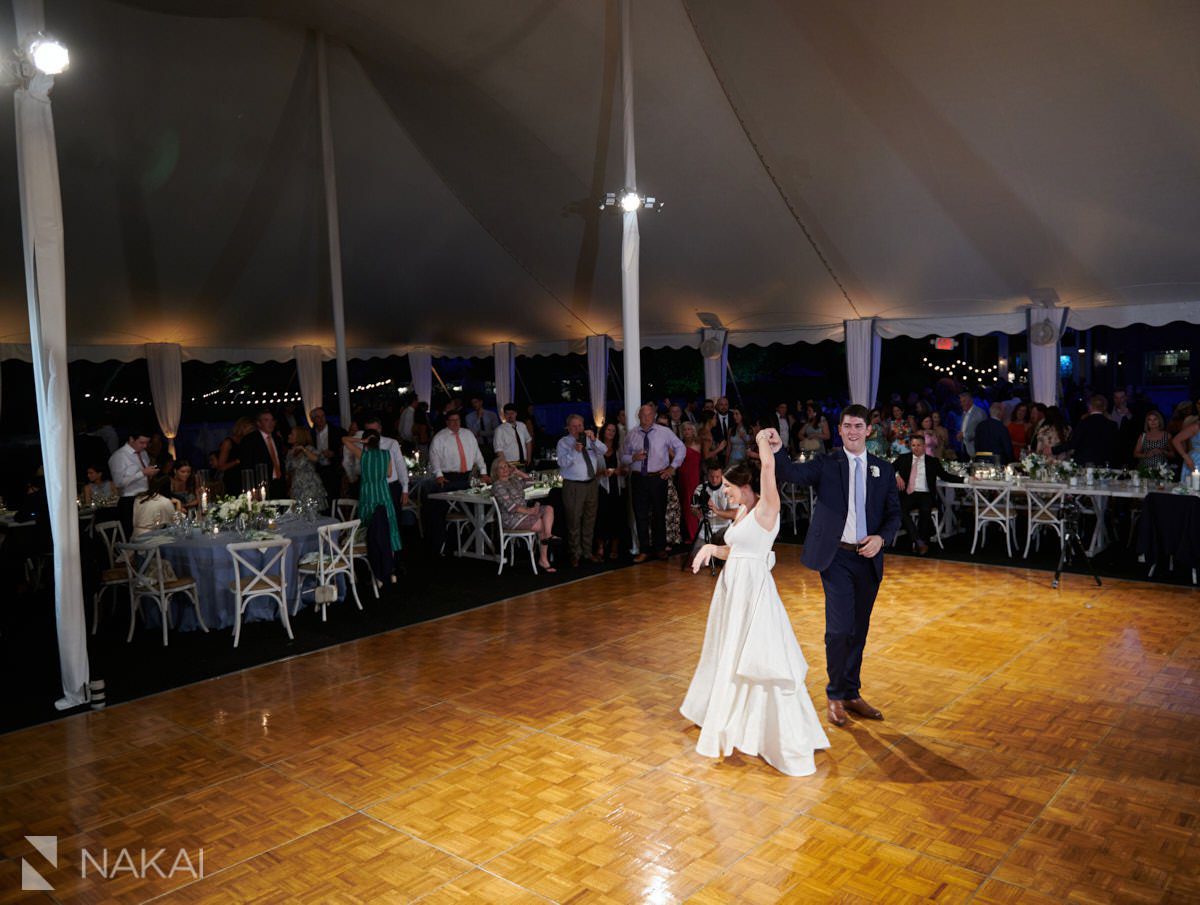 chicago north shore wedding photography backyard reception first dance