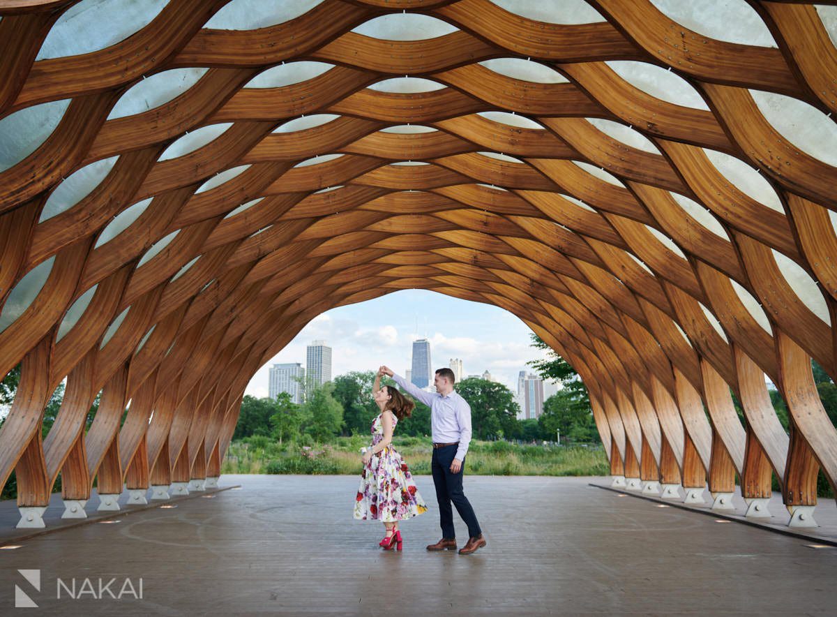 chicago Lincoln Park engagement photos honeycomb