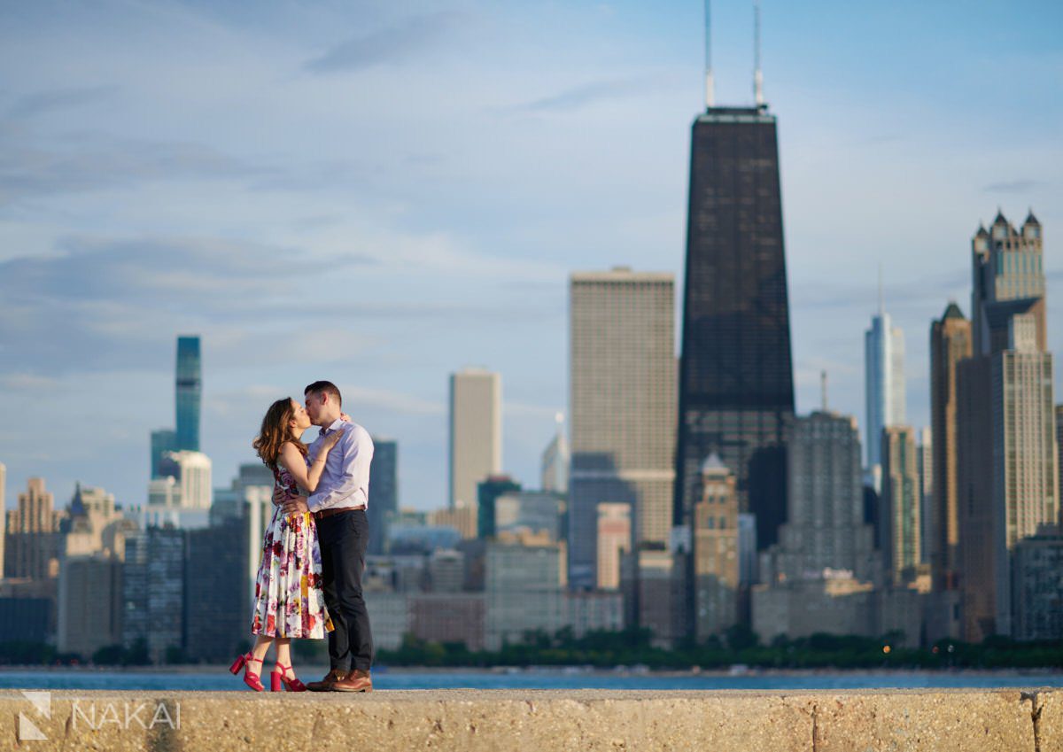 chicago north avenue beach engagement pictures