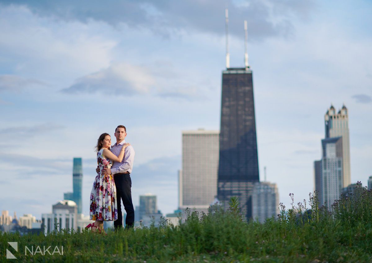 chicago north avenue beach engagement photos